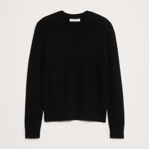 NWT Banana Republic  Elegant Black Classic Cashmere Crew Neck Sweater Sz XS